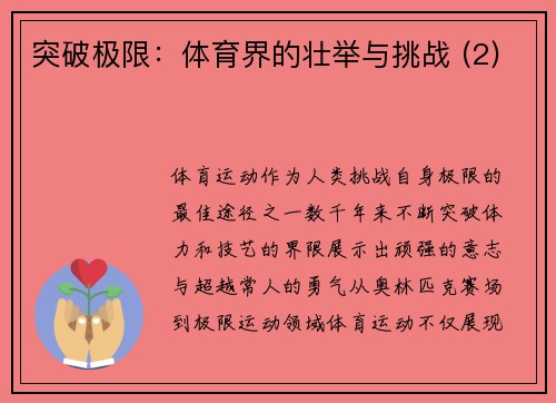 突破极限：体育界的壮举与挑战 (2)